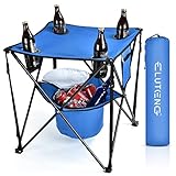 ELUTENG Mesa Plegable con Nevera Incorporada, Barbacoa