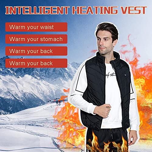 Bseical Beheizte Weste USB, Beheizbare Jacke Herren Damen, Heizweste Winter Weste Elektrische Warme mit 3 Temperaturstufen, Wärmejacke Leicht für Outdoor Motorrad Angeln Skifahren (XL)