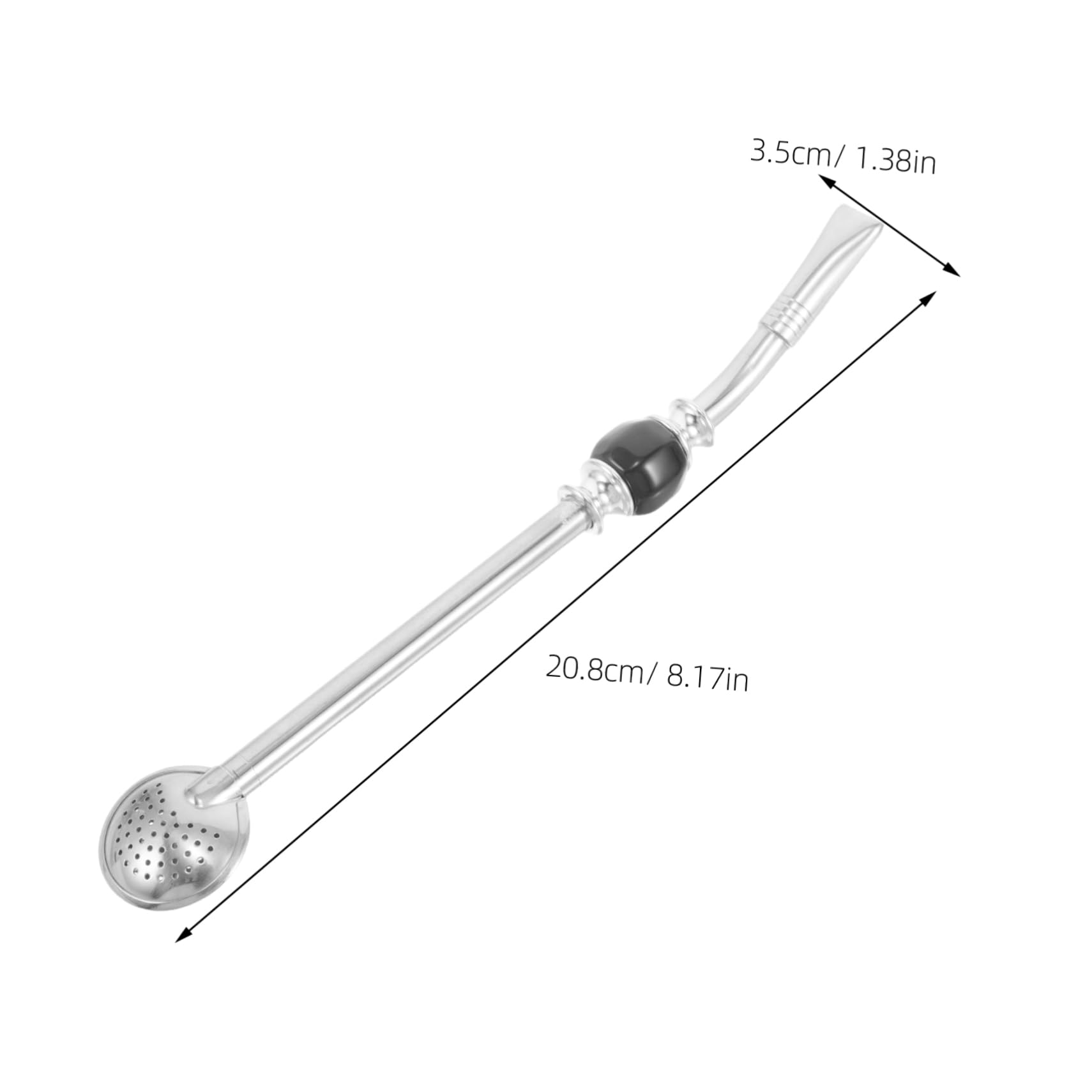 Stainless Steel Straw Spoon with Brush Cleaner for Loose Tea