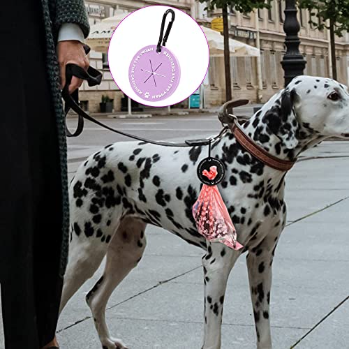 MEISO 5 Stücke Hundekotbeutelhalter, Kotbeutelhalter mit Karabiner-Clip, freihändiger Kotbeutelhalter für Leine, Haustierkotbeutelspender für Hundespaziergänge, Zubehör