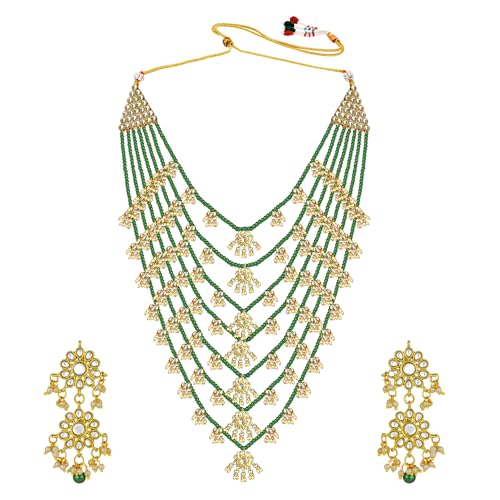 Image of Peora Traditional Multi Layered Necklace & Jewellery Set Gift for Women