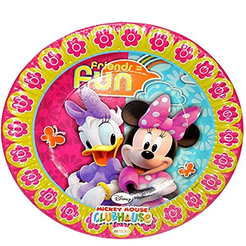 ThemeHouseParty® All Party Product Theme Based Party Product Cartoon Print Birthday Party Supplies (9" Plate) (Minnie)