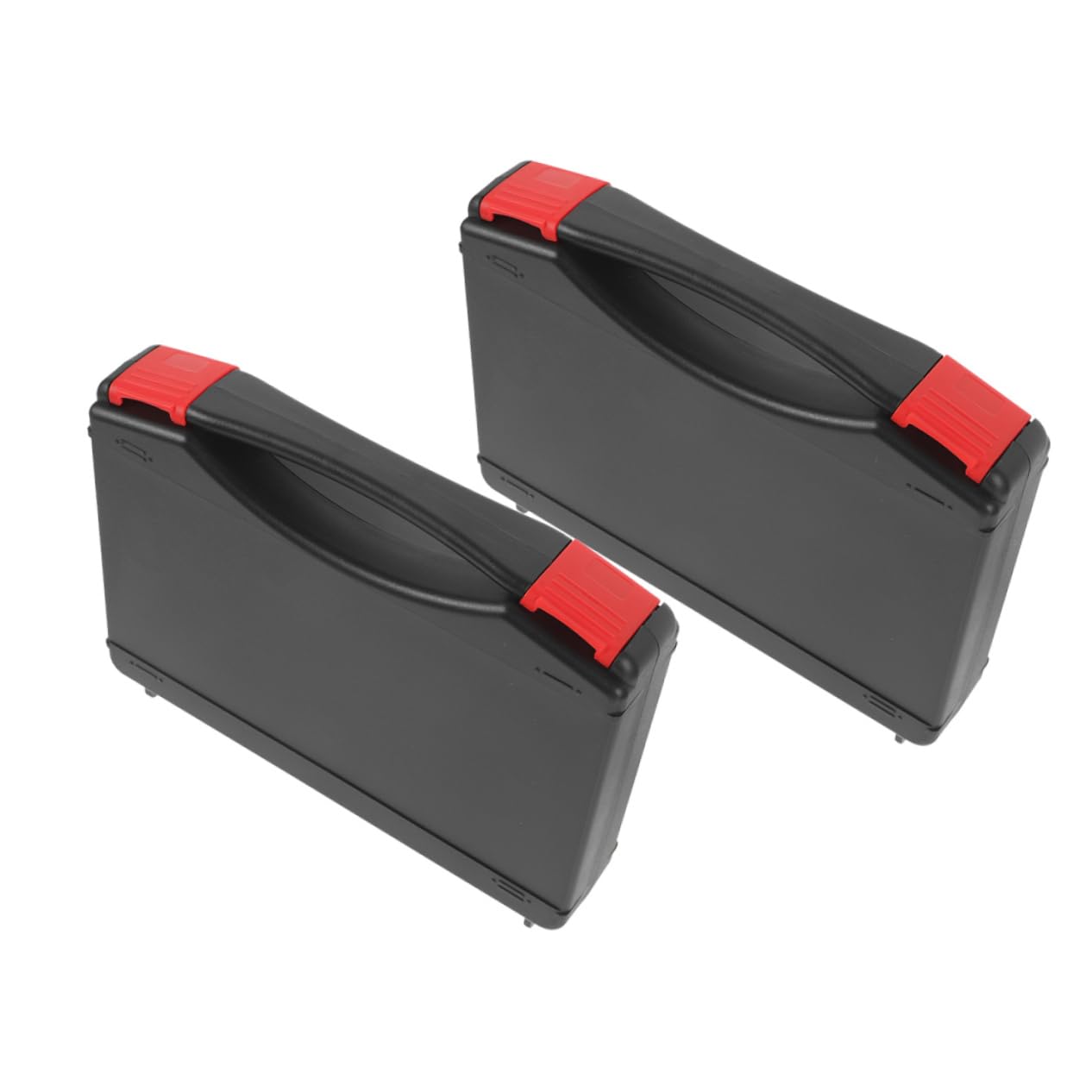 Angoily Portable Tool Storage Box 2 Pack Compact Plastic Small Toolbox Organizer Lightweight Carrying Case for Home Travel 9.06X7.09X1.77In