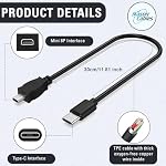 Replacement USB-C Data Transfer & Charging Cable Compatible with Nikon UC-E6 / UC-E16 / UC-E17 – Connect Nikon DSLR & Coolpix Cameras to Computer, Tablet & Smartphone - 12 Inch
