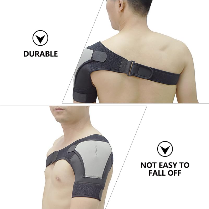 Healeved Adjustable Shoulder Support Brace Shoulder Compression Strap for Sports Recovery Joint Stability Hiking Basketball Tennis 15.74 X 10.23 X 0.39 in