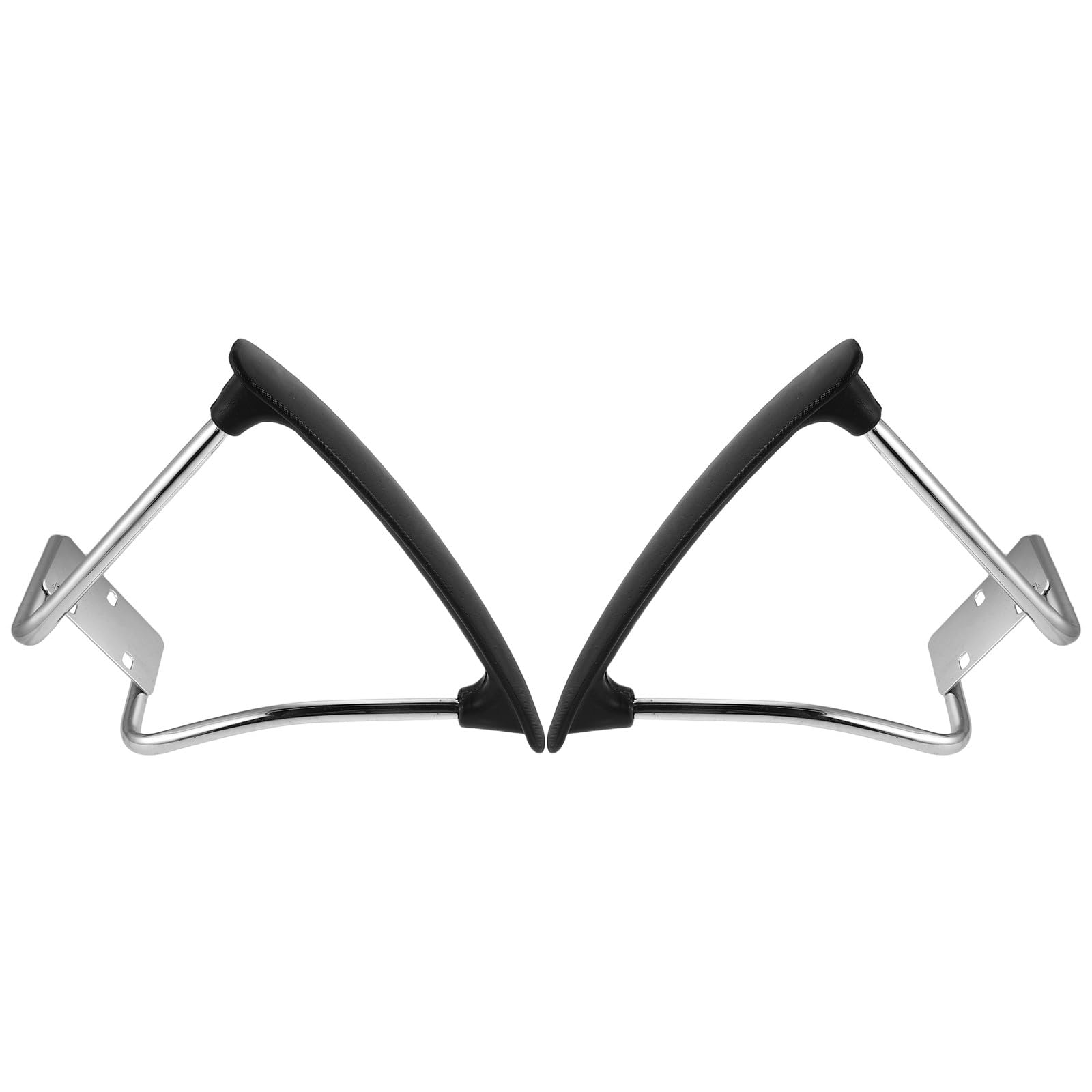 HEMOTON Reposabrazos de Repuesto Juego de 2 Diseño Ergonómico, Material Acero Inoxidable y PP, Compatibles Sillas para Oficina y Gaming, para Silla de Oficina