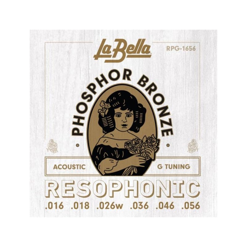 La Bella RPG-1656 Phosphor Bronze Resophonic Acoustic G- Tuning 16-56