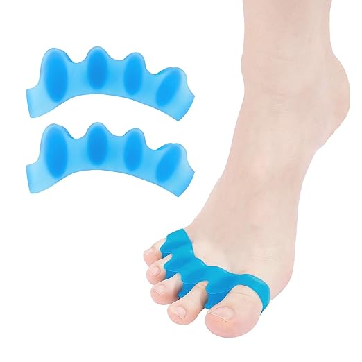 2PCS Toe Separators for Women and Men, Gel Toe Spacers for Pedicure and Foot Alignment, Comfortable Foot Care for Bunions and Overlapping Toes