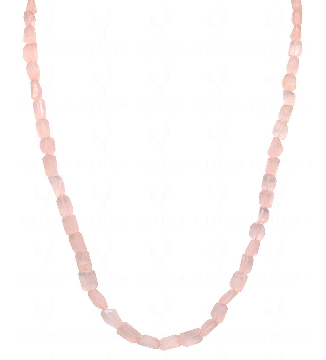gehna Rose Quartz Gemstone Uneven Shaped Bead Strand NS1309-picture-47