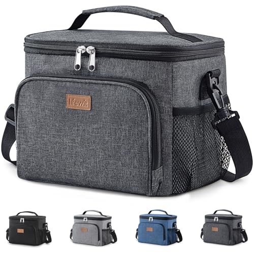 Lifewit Isolierte Kühltasche, Wiederverwendbare Lunchtasche, Tragbare Kühlbox, Tragetasche, auslaufsicher, mit verstellbarem Schulterriemen für Erwachsene für Arbeit/Picknick