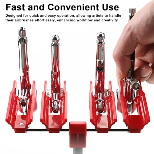 Image of Quick-Release Airbrush Stand Quick Pull Spraying Pen Holder 30mm Adjustable Rotation for Effortlessly Convenient Use