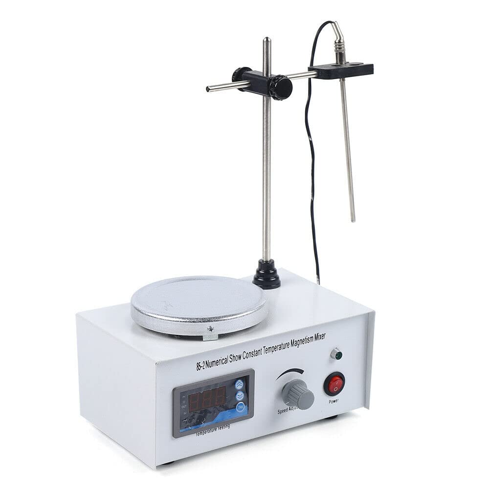 Agitador magnético placa calefactora, mezclador magnético rígido con placa calefactora, 1000 ml, 300 W para laboratorio