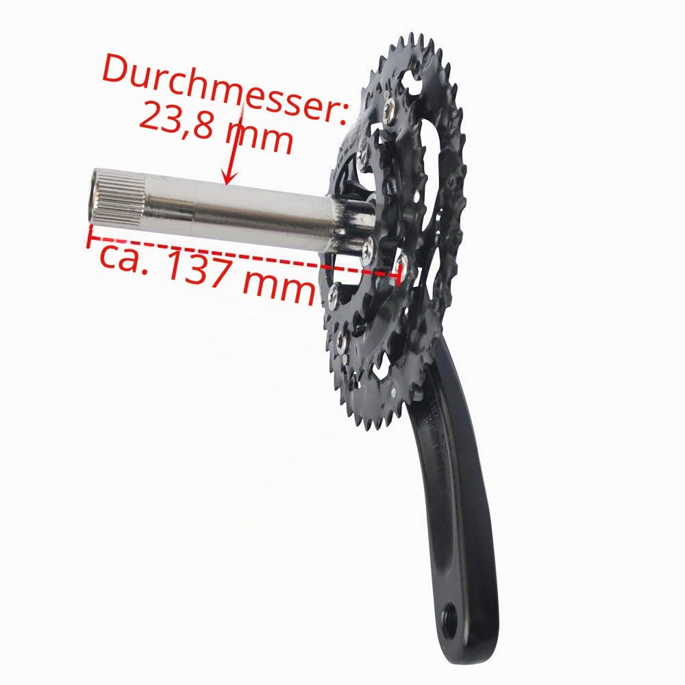 UPANBIKE Fahrrad Kurbelgarnitur mit Tretlager für Rennrad Mountainbike 8 9-Gang M430 Kurbelgarnitur