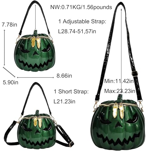 Image of Men and Women PVC Pumpkin Shaped Crossbody Shoulder Bag Handbag Halloween Pumpkin Purse