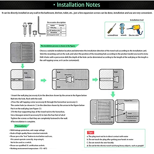 Toallero calefactado con Acabado Pulido a Espejo, Moderno radiador eléctrico para toallero, Acero Inoxidable, tamaño: 480 x 610 x 230 mm, Resistente al Polvo y al Agua, Grado