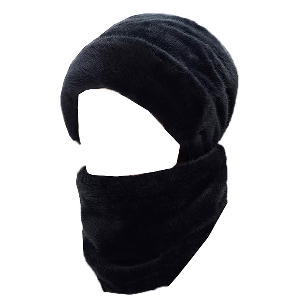 Lot de 2 cagoules d'hiver doublées en polaire thermique et coupe-vent pour cyclisme, moto, randonnée, course, sports d'hiver et d'extérieur unisexe
