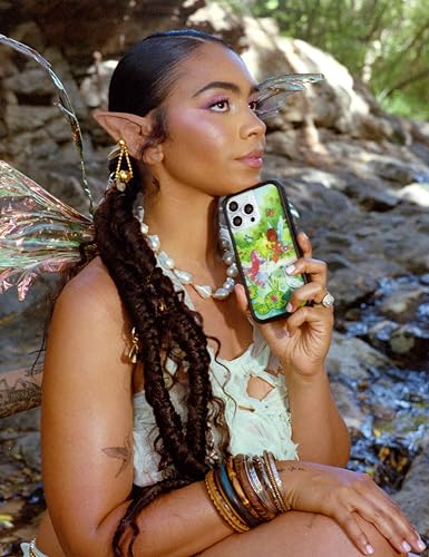Image of Wildflower Cases - Compatible with iPhone 16 | Protective Black Bumper, 4ft Drop Certified, Women Owned Small Business | Green Forest Aesthetic | Taylor Giavasis Collab - Fairies and Mermaids