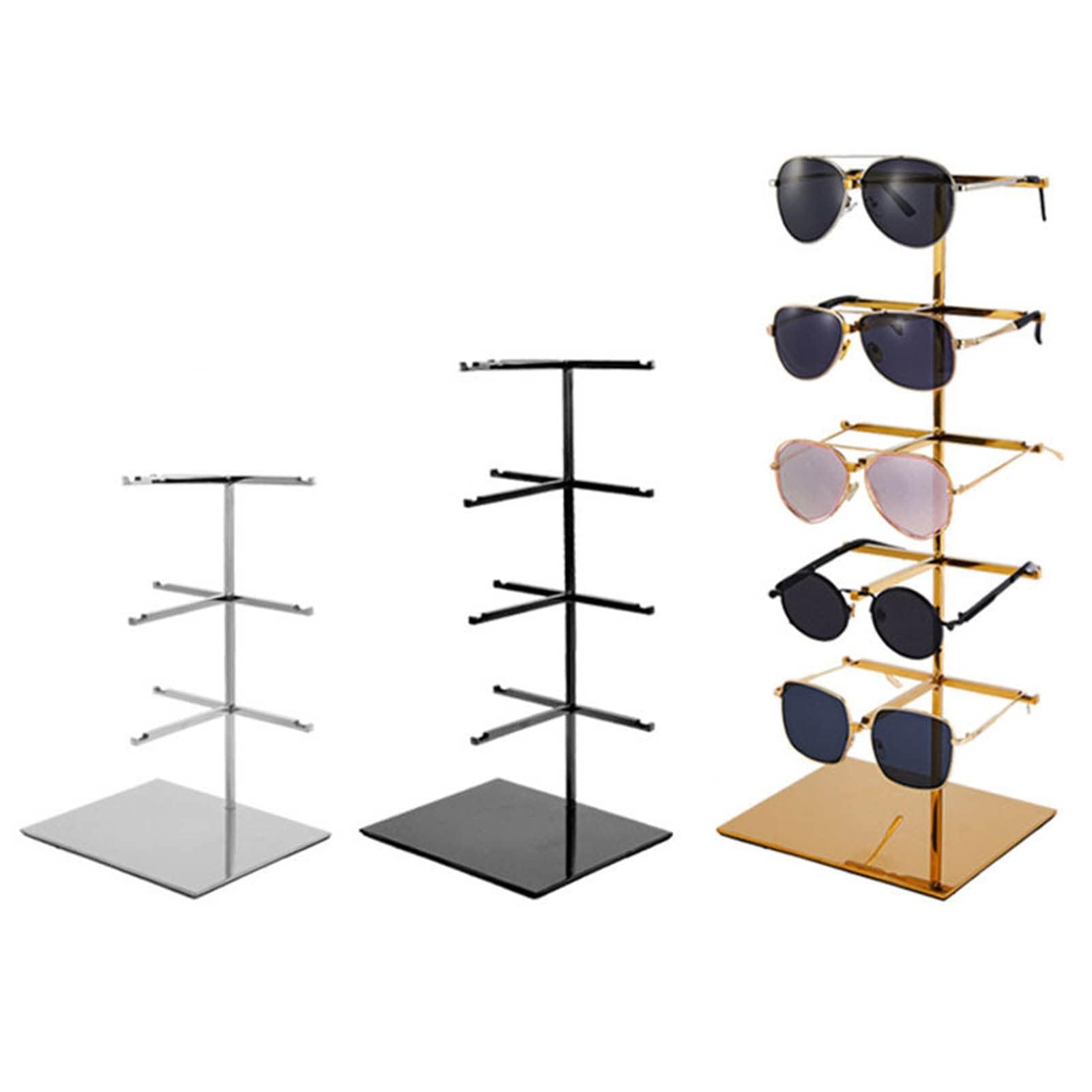 Estantes Colgantes para Gafas para Venta Al por Menor, Elegante Soporte De Exhibición De Gafas De Sol De Acero Inoxidable, Soporte De Mesa para Gafas Y Vitrina para Gafas,