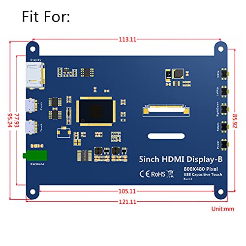 5 inch LCD Monitor Portable Display Stand Case Stand Display Screen Case 5" for Raspberry Pi - Image 4