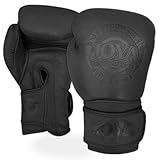 Joya Fight Gear - Kickboxing Glove (Leather) - Fight Fast Faded Black (10)