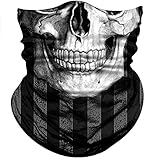 Obacle Skull Face Mask Half for Dust Wind UV Sun Protection Seamless 3D Tube Mask Bandana for Men...