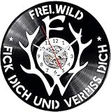 frei wild rivalen vinyl Einzigartige Wanduhr. Neuartige und einzigartige Wohnaccessoires! Stellen Sie sicher, dass Ihre Freunde und Nachbarn nicht gleichgültig sind, wenn sie die alte Vinyluhr sehen. Es ist auch das perfekte Geschenk.