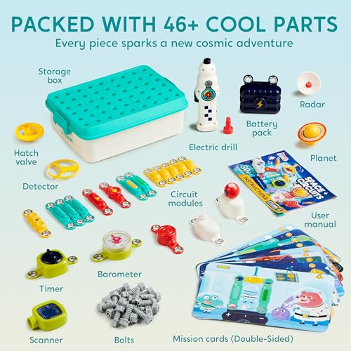 Klever Kits 50+ Projects Space Circuits - Electronics Kit for Kids with 46+ Components, Electronic STEM Toy Educational Science Kits for Kids Aged 5 6 7 8+ - Image 6