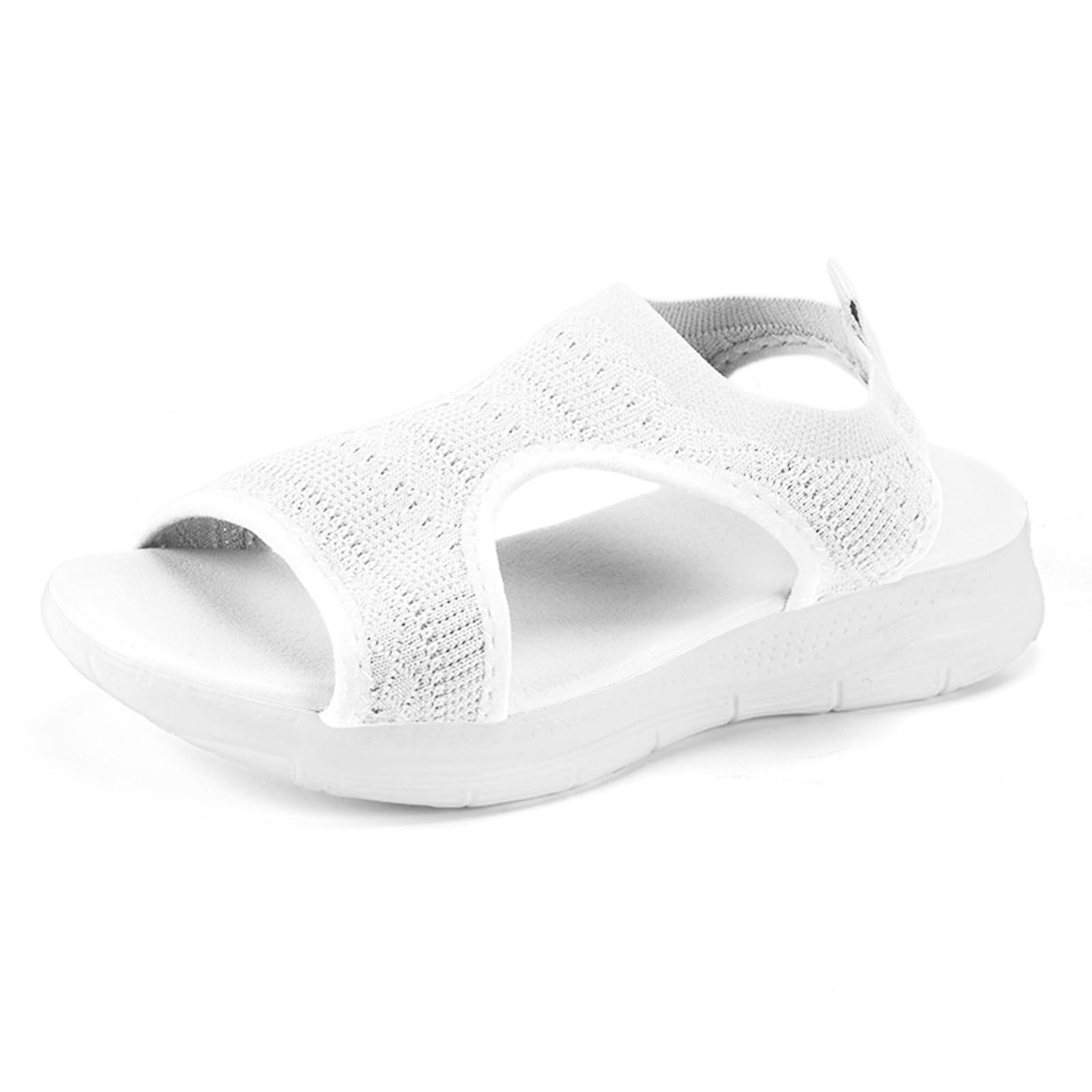 Orthotic Sandalen Damen Sommer Breite Füße Schuhe - Bequem Waschbare Slingback Wandern Slides Sandals mit Weiche Fussbett - Outdoor Wassersandalen Casual Strick Plateau Sandalen Sommerschuhe Frauen - 4