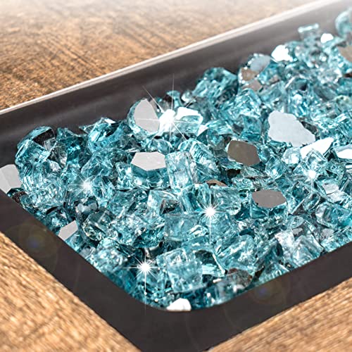 image for GASPRO 20 lbs Fire Glass for Propane Fire Pit, 1/2-Inch Reflective Fir