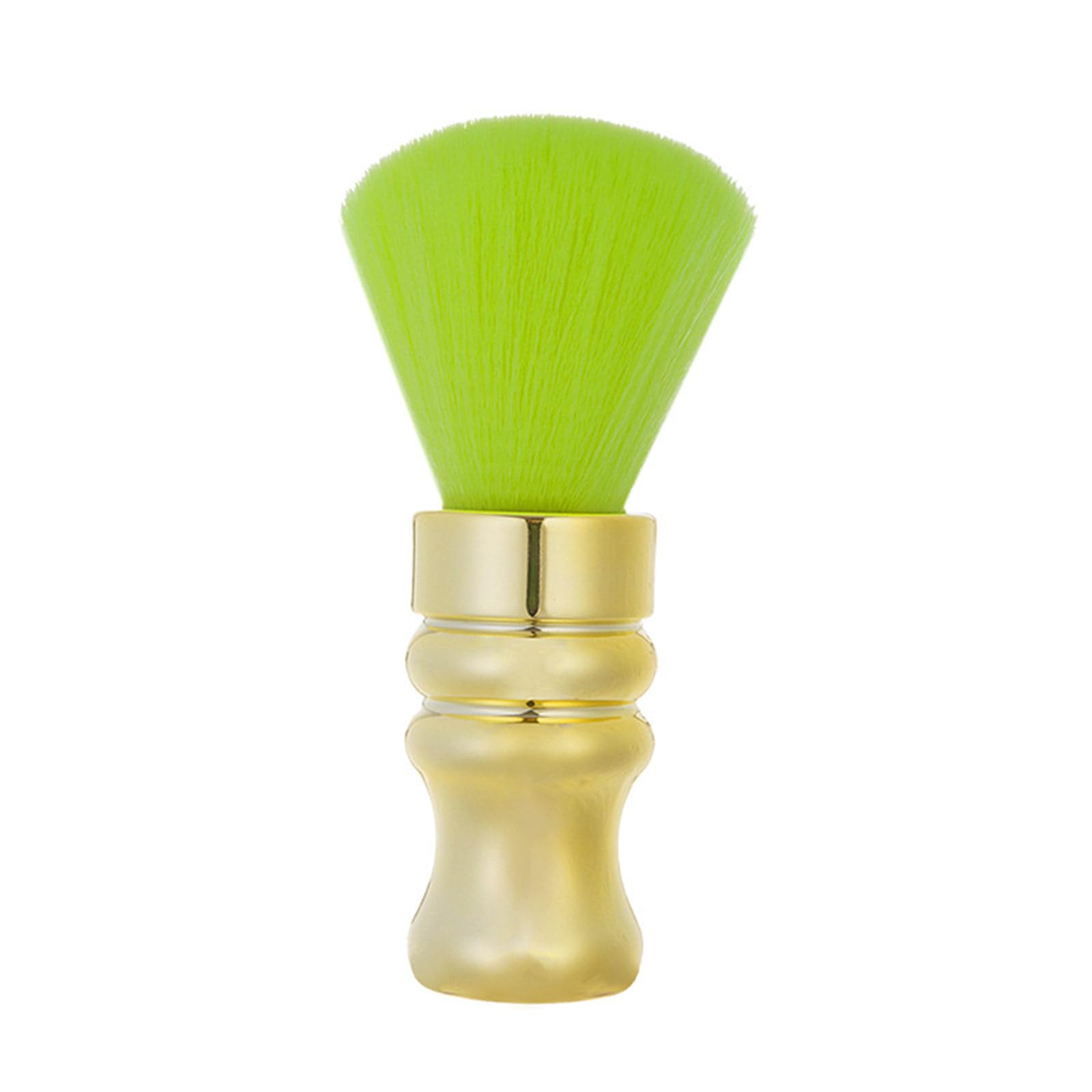 Cepillo profesional de barbero para cortes de pelo, cerdas de nailon suave, portátil, verde fluorescente