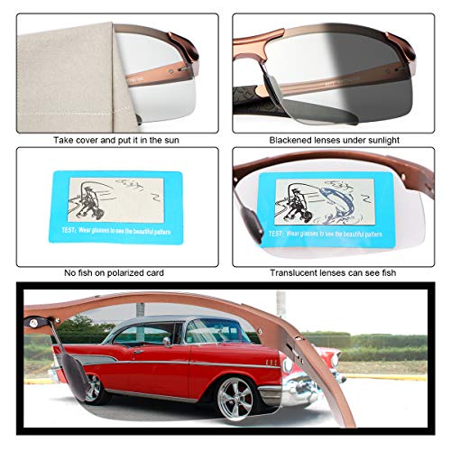 Image of MIRYEA Polarized Photochromic Driving z87 Sunglasses for Men Day Night Safety Glasses