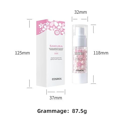 Miniatura 6 de Vadfanxa Sakura Gluta - Crema iluminadora para las axilas, crema blanqueadora de axilas Sakura, cápsulas de perlas iluminadoras, crema aclaradora de