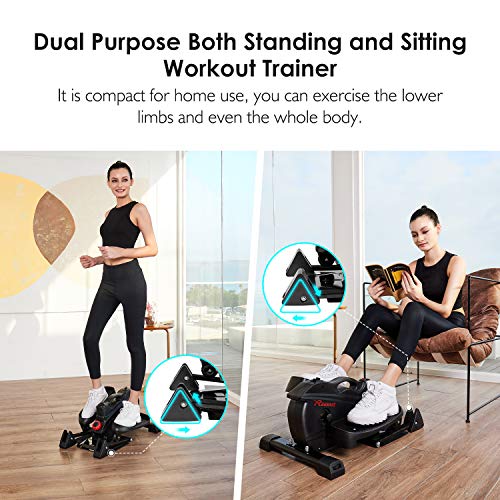 REEHUT Desk Elliptical Machine for Home Office , Mini Elliptical,Pedal Exerciser Trainer, Standing Elliptical Bike, Quiet 