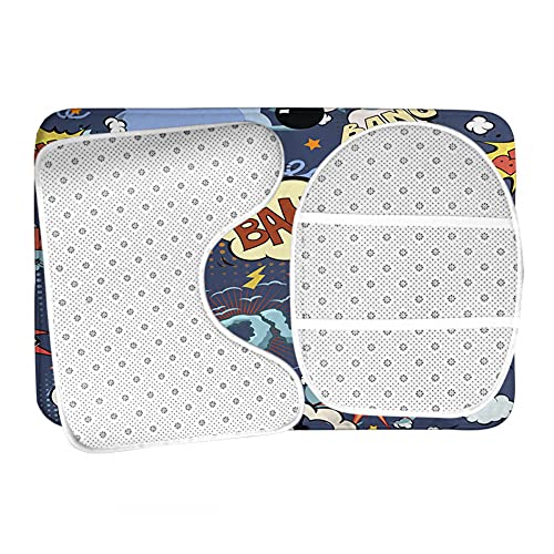 Comic Book Sprechblasen Badezimmer Antirutschpad Pop Boom Wolke Splash Humor Ballon Bomb Bang 3-teiliges… – Bild 5