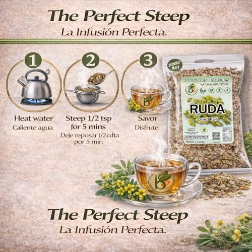 Ruda Seca Herbal Tea (4 oz) – 100% Natural Rue Dried Herbs (Ruta graveolens) – Traditional Botanical Infusion – Wildcrafted Loose Leaf – Caffeine-Free, Vegan, Non-GMO – Authentic by BEXPERTSUSA - Image 9