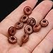50pcs Natural Semi-precious Stone Large Hole Loose Beads Abacus Shape Fashionable Opal Amethyst Unakite Rose Quartz Charm Beads for Making Necklace Bracelet