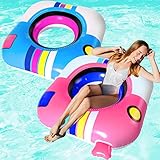 PARENTSWELL Camera Pool Floats, 2Pack 42' Giant Inflatable Pool Float Swimming Ring, Lake River Pool Floaties for Adults