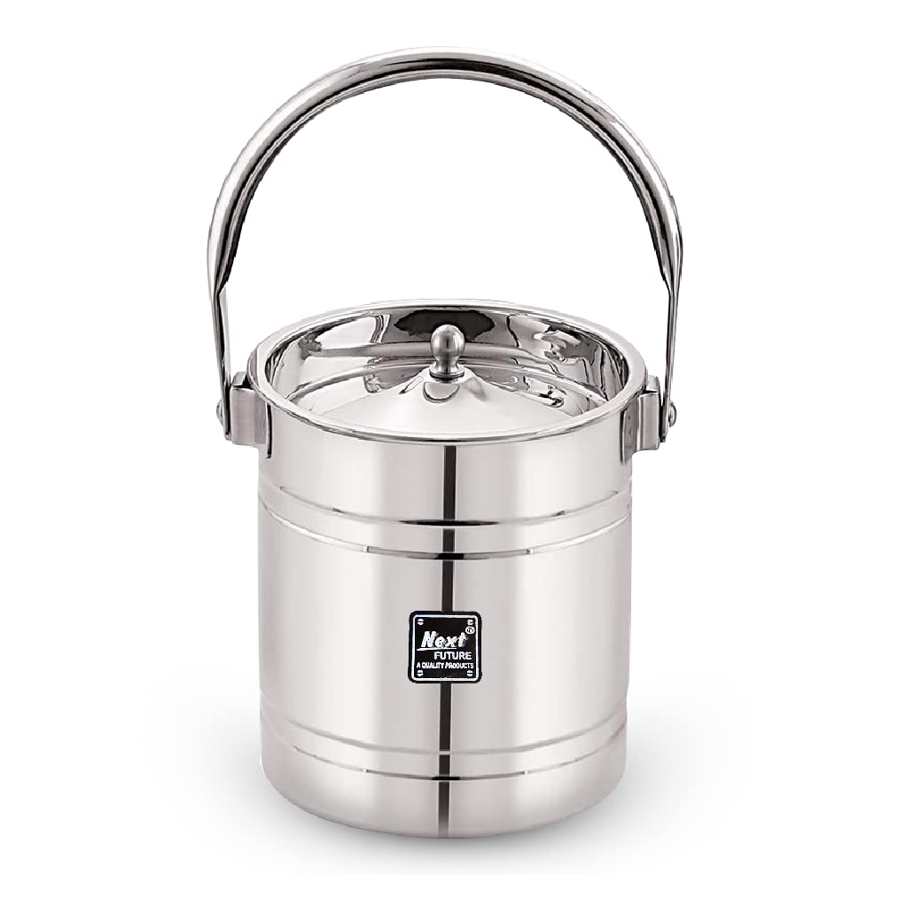 Next Future, 4 Litre Premium StainlessSteel Milk Can/Milk Container