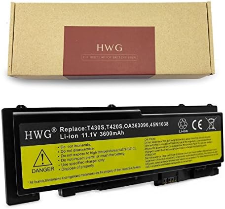 HWG T430S 81+ Battery (Upgraded Version) for Lenovo ThinkPad T430s T430si T420s T420si 0A36287 0A36309 42T4844 42T4845 42T4846 42T4847 57Y4186 42T4803 42T4802