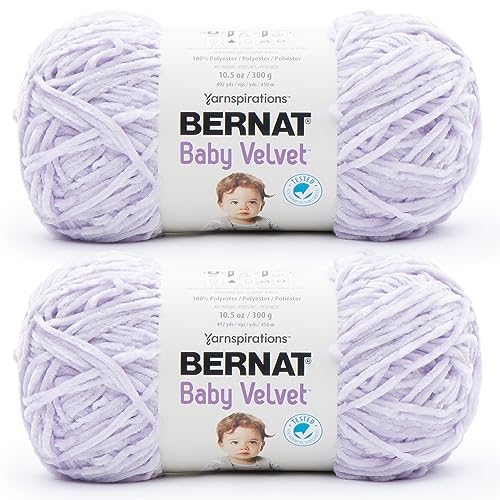 Image of Bernat Baby Velvet Lilac Blooms Yarn - Pack of 10.5oz /300g - Polyester - #4 Worsted (Medium) - 492 Yards - Knitting & Crochet