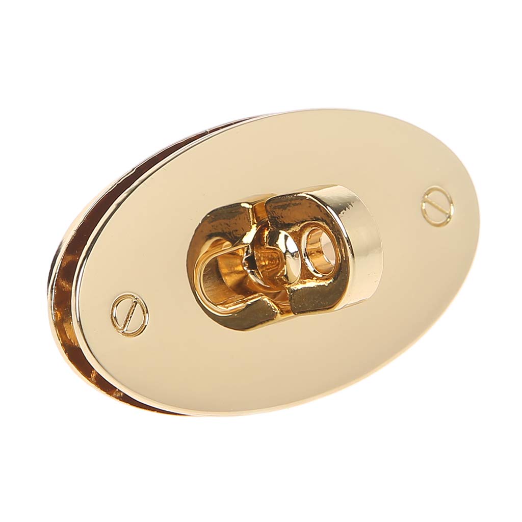 CATSRE Xuebai البيضاوي تويست قفل حقيبة حافظة مشبك مشبك لإكسسوارات حقائب اليد DIY بها بنفسك حقيبة يدوية مشبك ذهبي