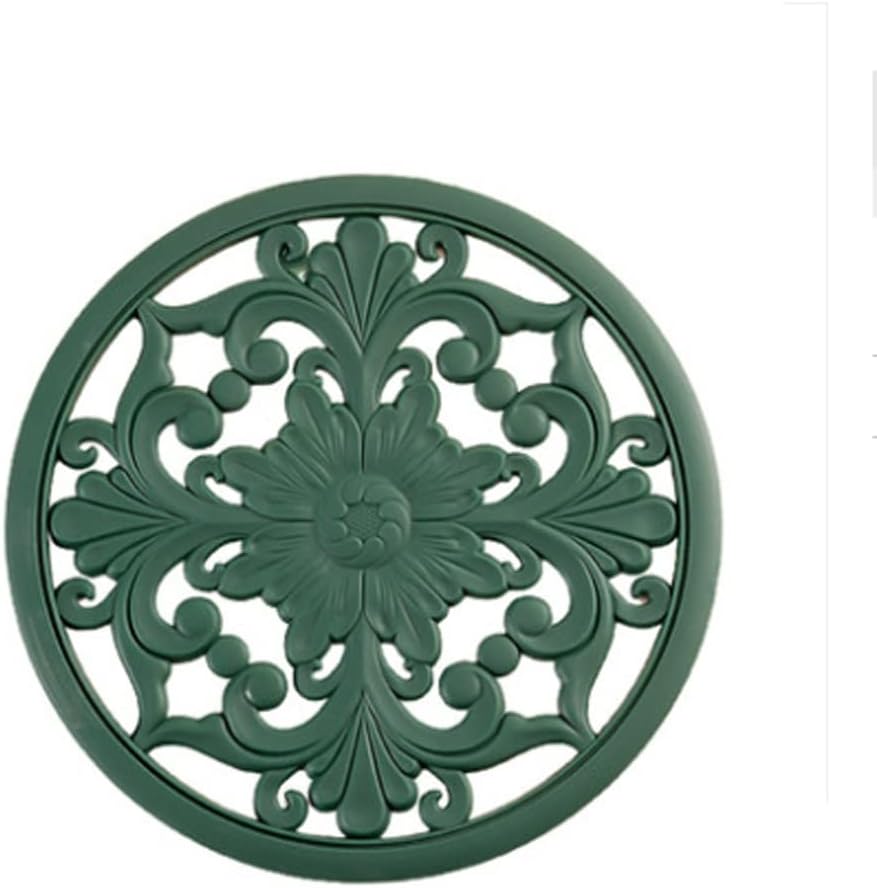 Round Heat Insulation Pad Hollow Floral Silicone Anti-scalding Pot and Bowl Mat Set of 4