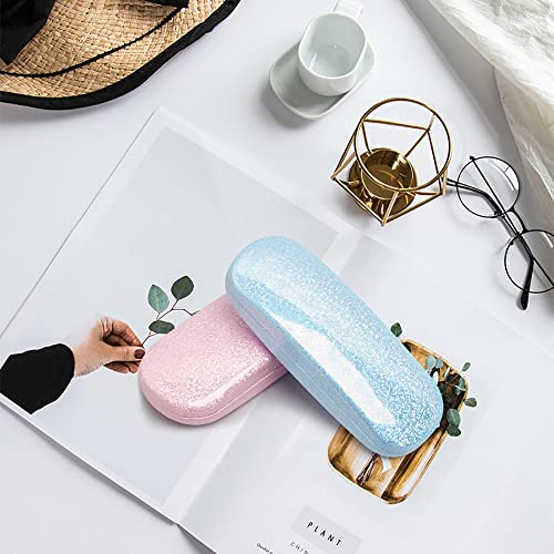 Image of Hard Shell Eyeglasses Case,Protective Case For Glasse Portable Sparkling Shiny Eyeglass Case for Men Women