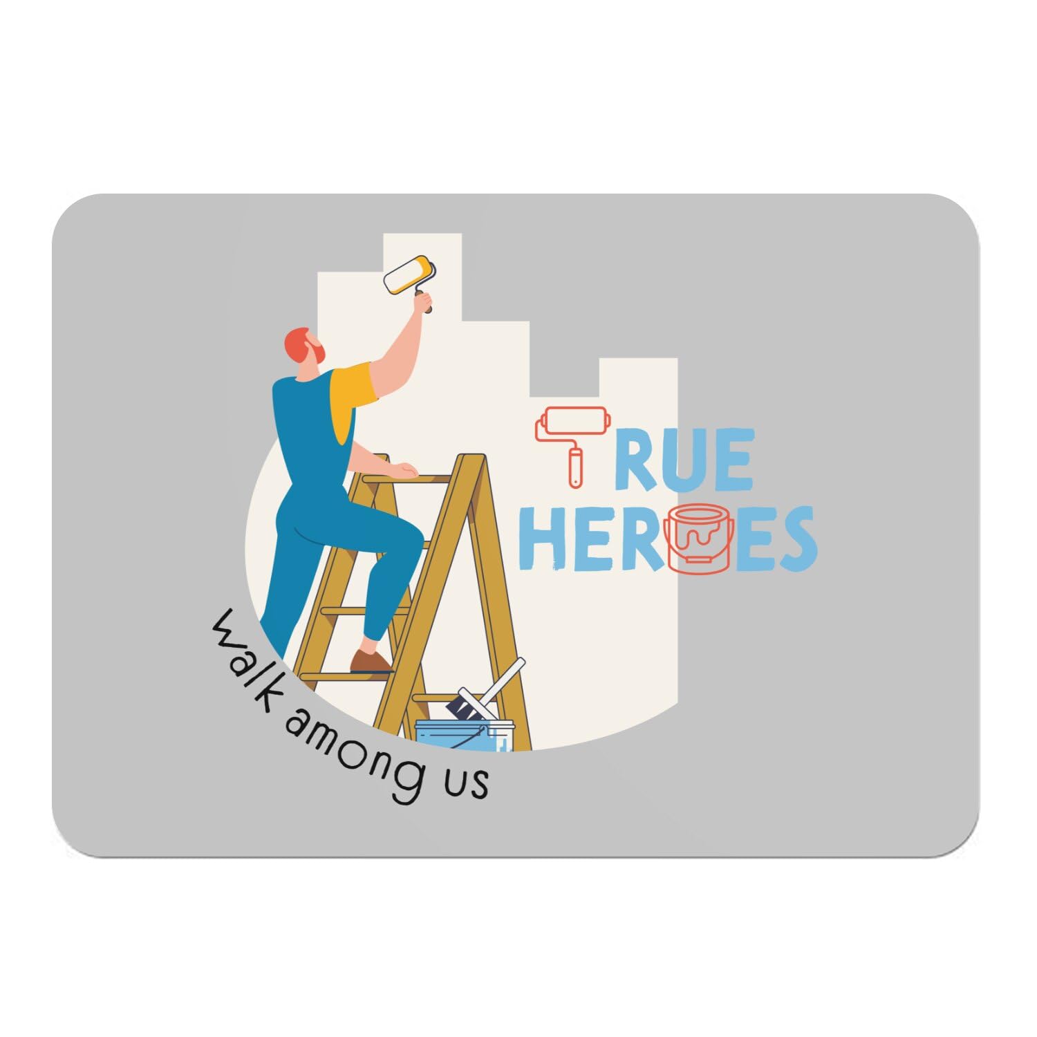 Sets de table anti-rayures en liège True Heroes napperons gris grand format
