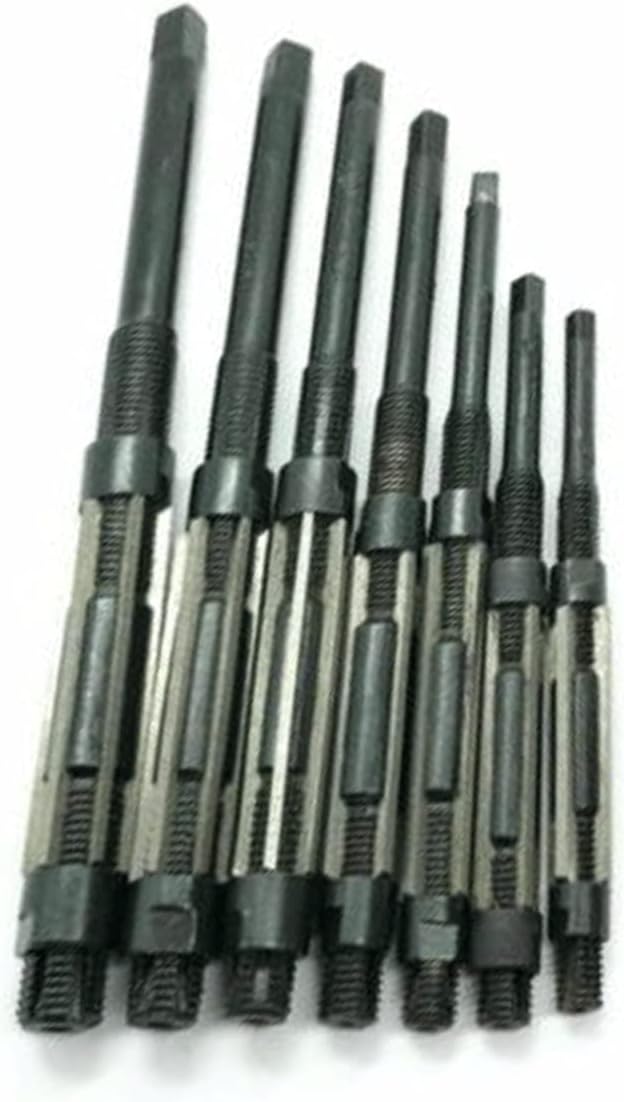 Precision Adjustable Hand Reamer Set 7 Pcs (Hv To H3) 1/4" Inch- 15/32" Inch | Alloy Steel And Carbon Steel | 7 Pcs Of Adjustable Hand Reamer