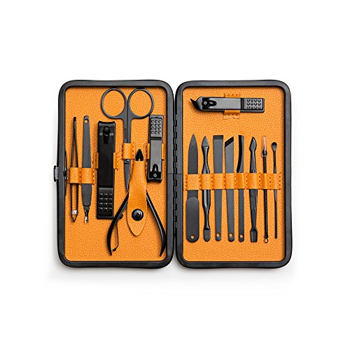 Heart & Home Portable Travel Manicure Set With Case Pedicure & Nail Clipper Set In 15 Pieces
