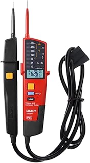 Voltage Tester Professional UT18C Voltage and Continuity Tester Multifunction Waterproof Digital Electrical Circuit Tester Voltage Meter Voltmeter 12V~690V AC/DC Automatic Range LCD Display