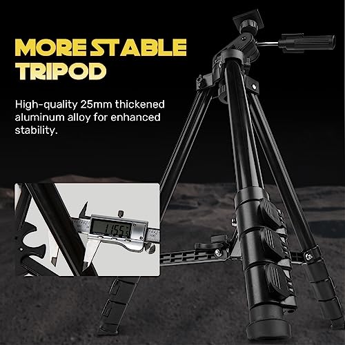 Telescope 80mm Aperture 600mm Refractor Telescope for Adults, Telescope for Kids Beginners w. Pro Tripod & Phone Adapter, Portable Telescopes Backpack - Thumbnail 4