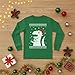 Tstars Boys Ugly Christmas Shirt Santa Dinosaur Tacky Sweater Style Xmas Holiday Youth Kids Long Sleeve T-Shirt Medium Green