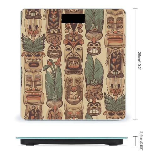 Báscula Digital de Baño de Vidrio Templado Vintage Aloha Tiki miniatura 2